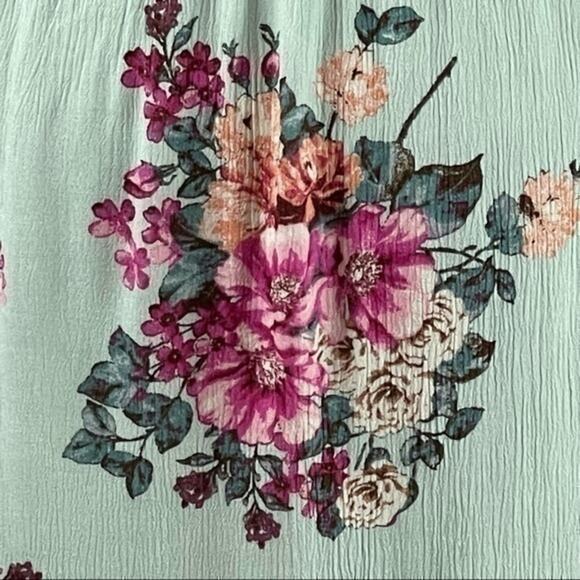 Altar’d State Pale Green Floral Lace Prairie Boho Cottage Maxi Dress NWOT Size S - Picture 7 of 12